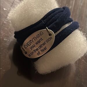 Momentum Navy Blue Wrap Bracelet with Inspirational Charm